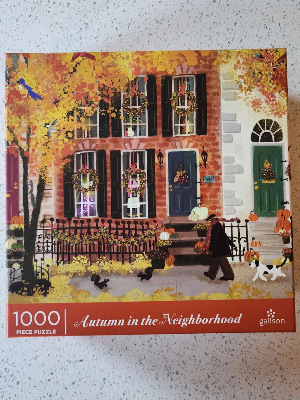 🧩Galison Autumn in the Neighborhood 1000 Piece Puzzle
